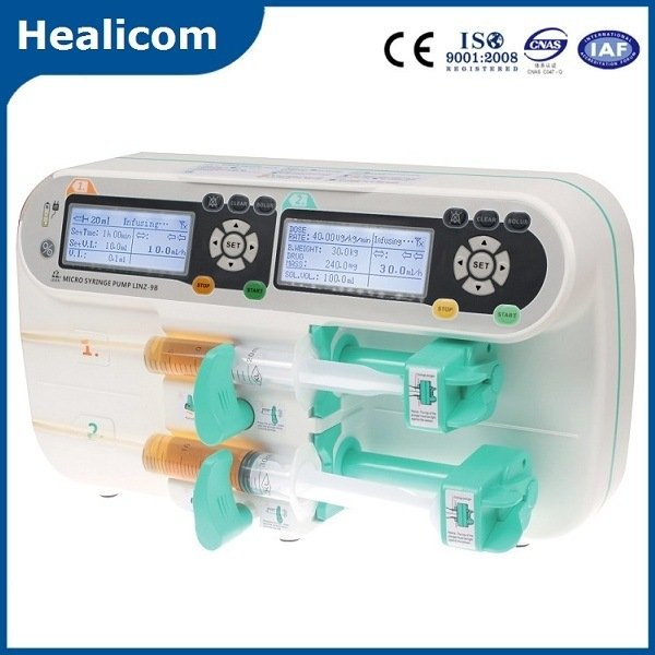 HSP-9B Medical Automatic Double Channel Infusion Syringe Pump ស្នប់ចាក់បញ្ចូលអគ្គិសនី