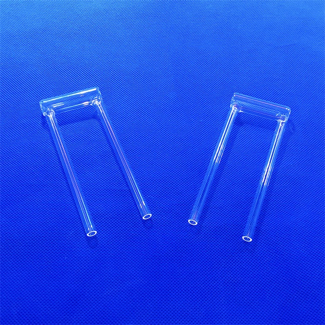 U-shaped arc-shaped quartz tube manufacturer الشركة المصنعة لأنبوب الكوارتز على شكل قوس على شكل حرف U