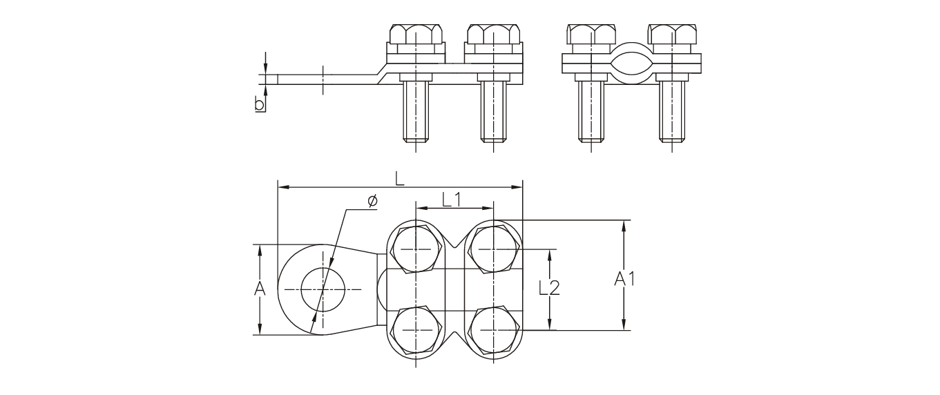 WCJB Copper Plum Clamp for Power Lines WCJB Kupferpflaumenklemme für Stromleitungen