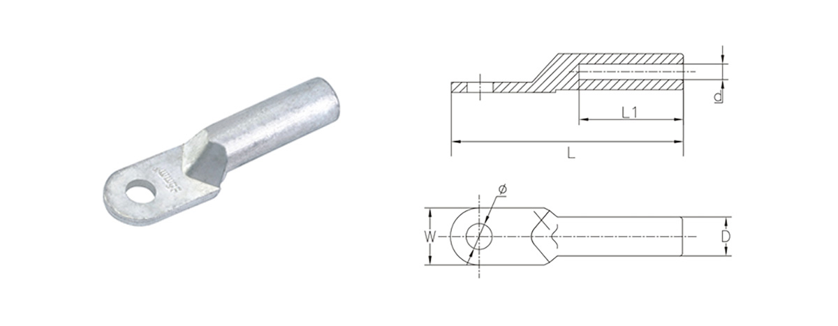 DL Aluminum Crimp Cable Lug DL Aluminium-Crimpkabelschuh