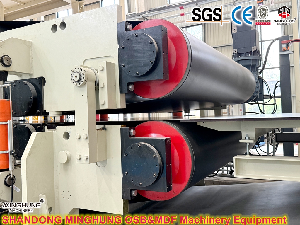 Continuous Pre-press for making OSB MDF Chipboard الضغط المسبق المستمر لصنع لوح OSB MDF