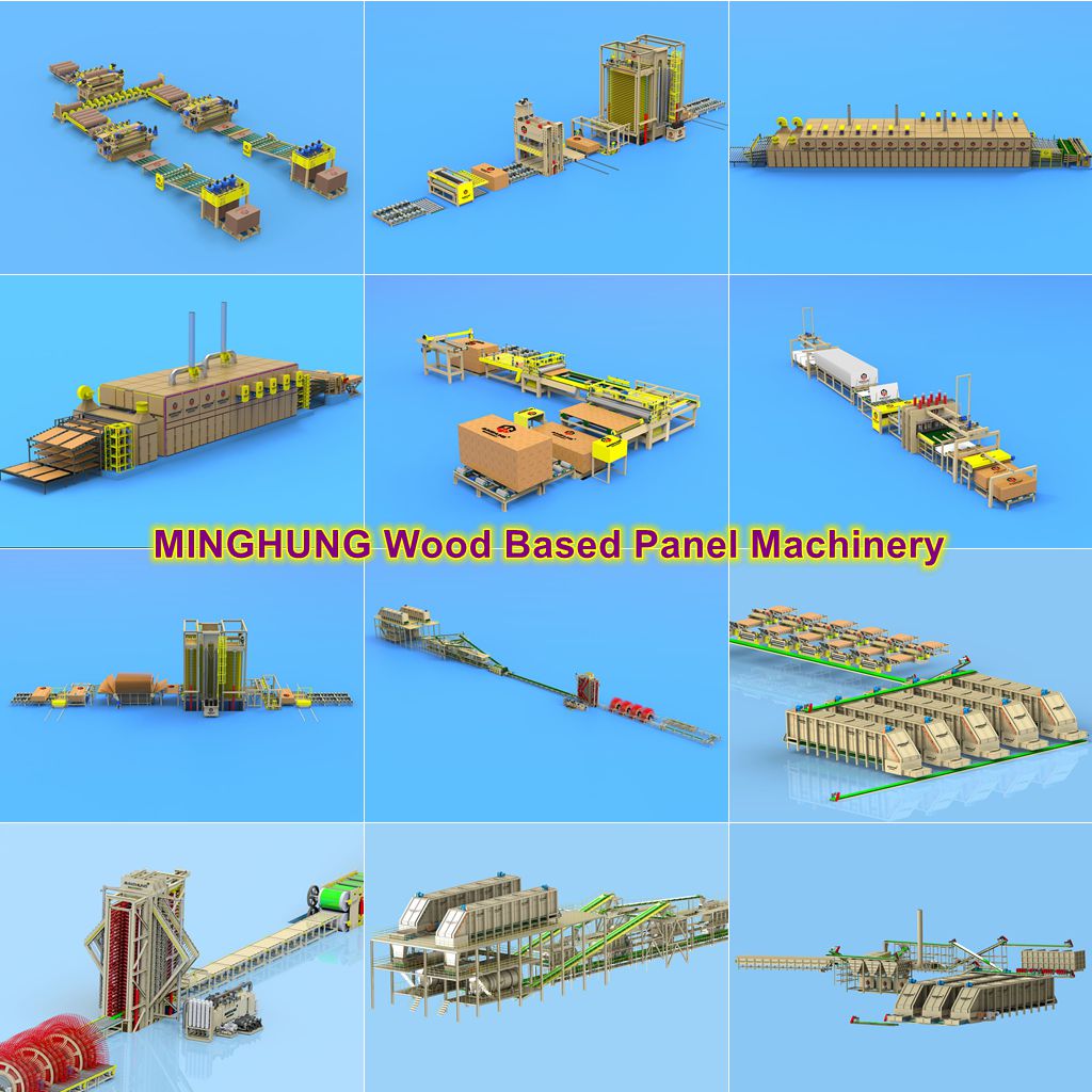 China wood based panel machinery آلات الألواح الخشبية الصينية