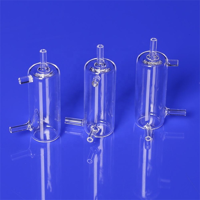 Laboratory transparent quartz overflow tube Tube de trop-plein en quartz transparent de laboratoire