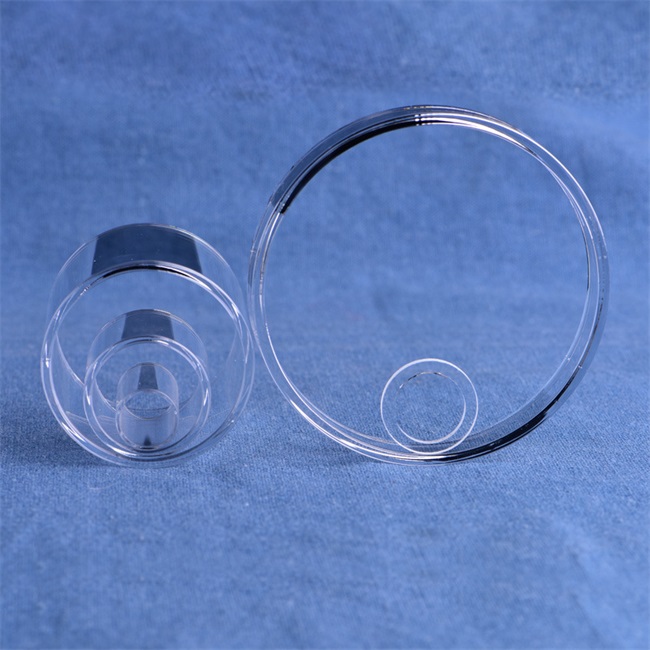 High purity transparent optical quartz plate Hochreine transparente optische Quarzplatte