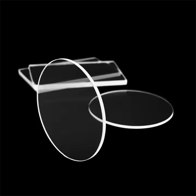 10-600mm diameter UV quartz plate Placa de quartzo UV de 10-600 mm de diâmetro