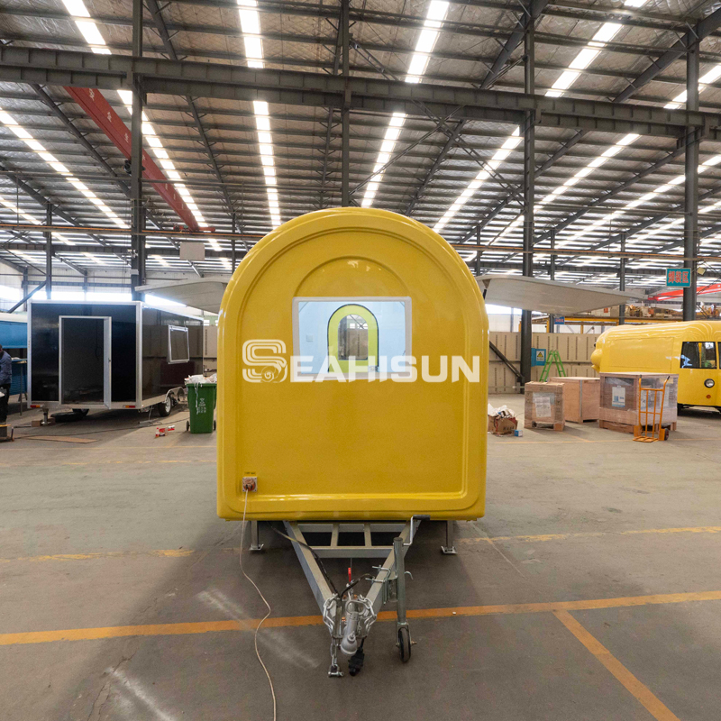 5.5m Stainless Steel Round Food Trailer Okrągła przyczepa spożywcza ze stali nierdzewnej o długości 5,5 m