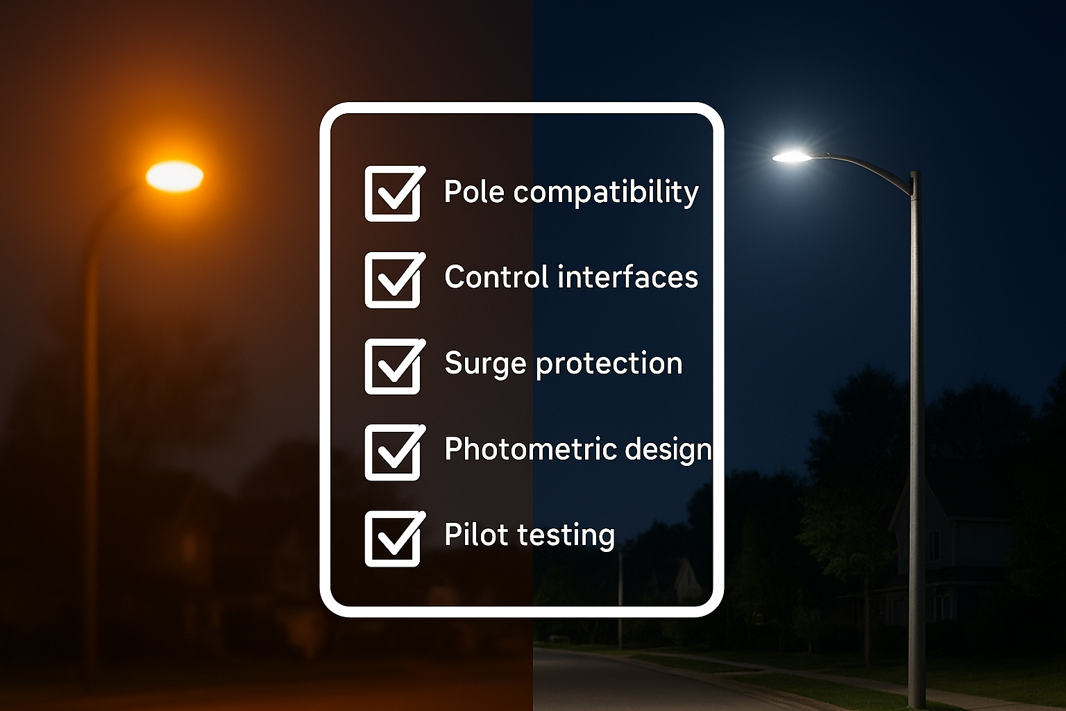 Retrofit checklist for replacing HPS with LED Lista de verificación de modernización para reemplazar HPS con LED