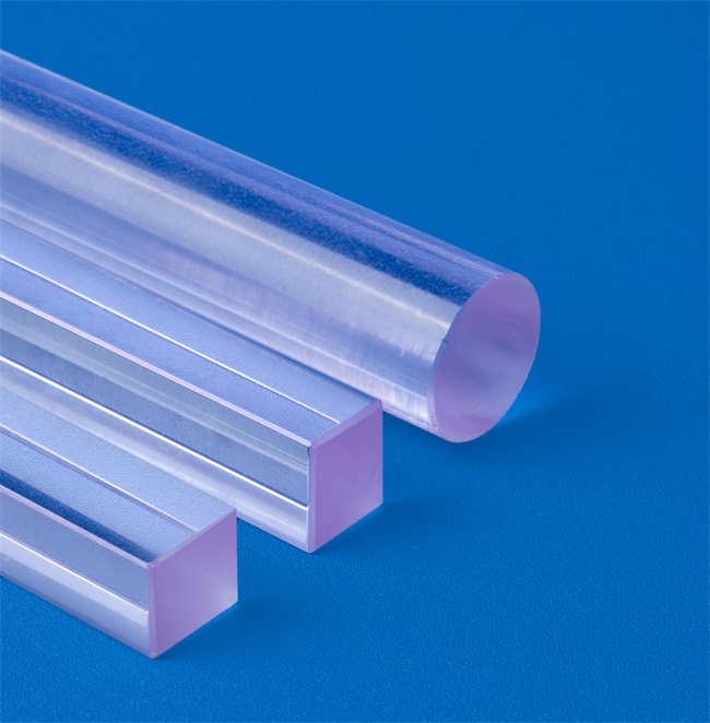 Precision polished quartz rod قضيب كوارتز مصقول بدقة