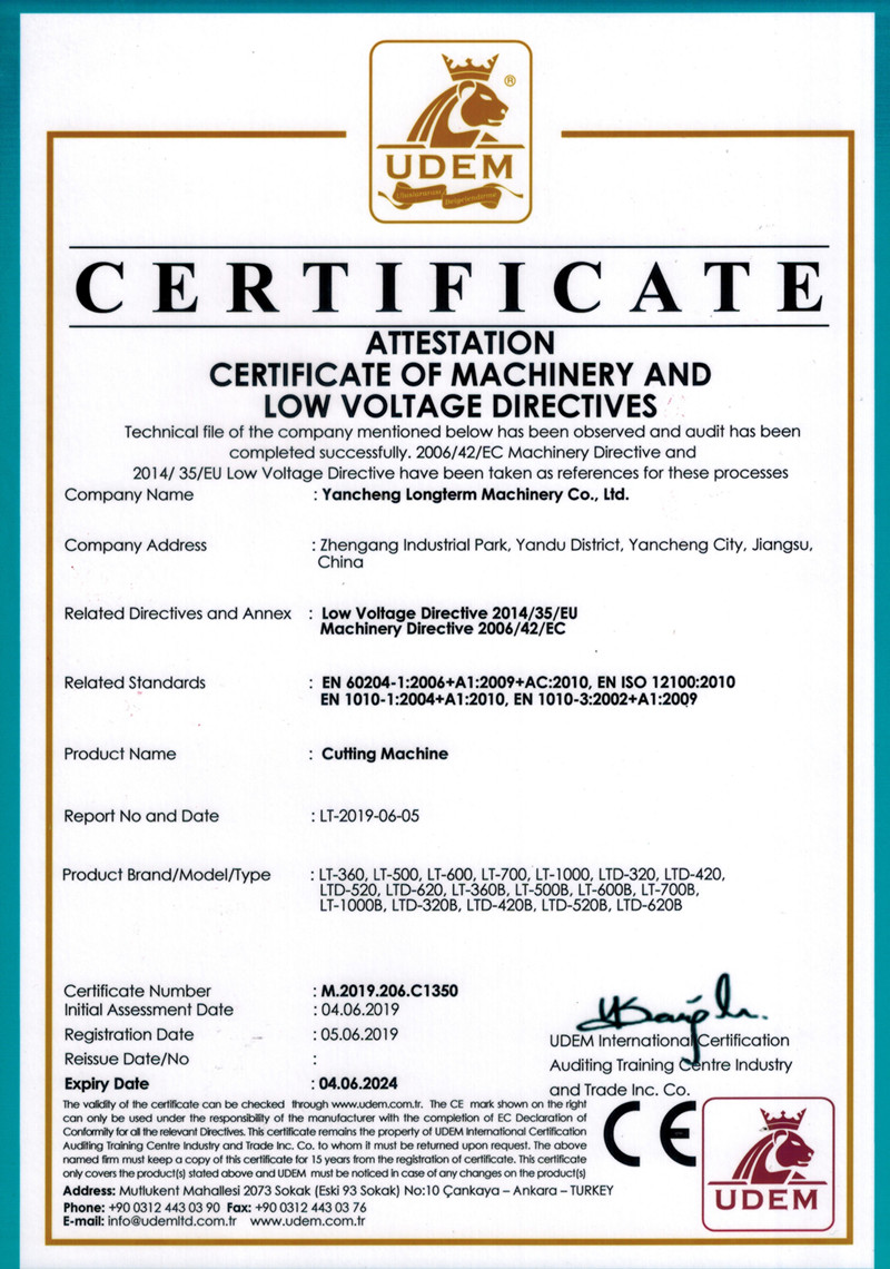 Paper Sheeter Machine certificate CE certifikat