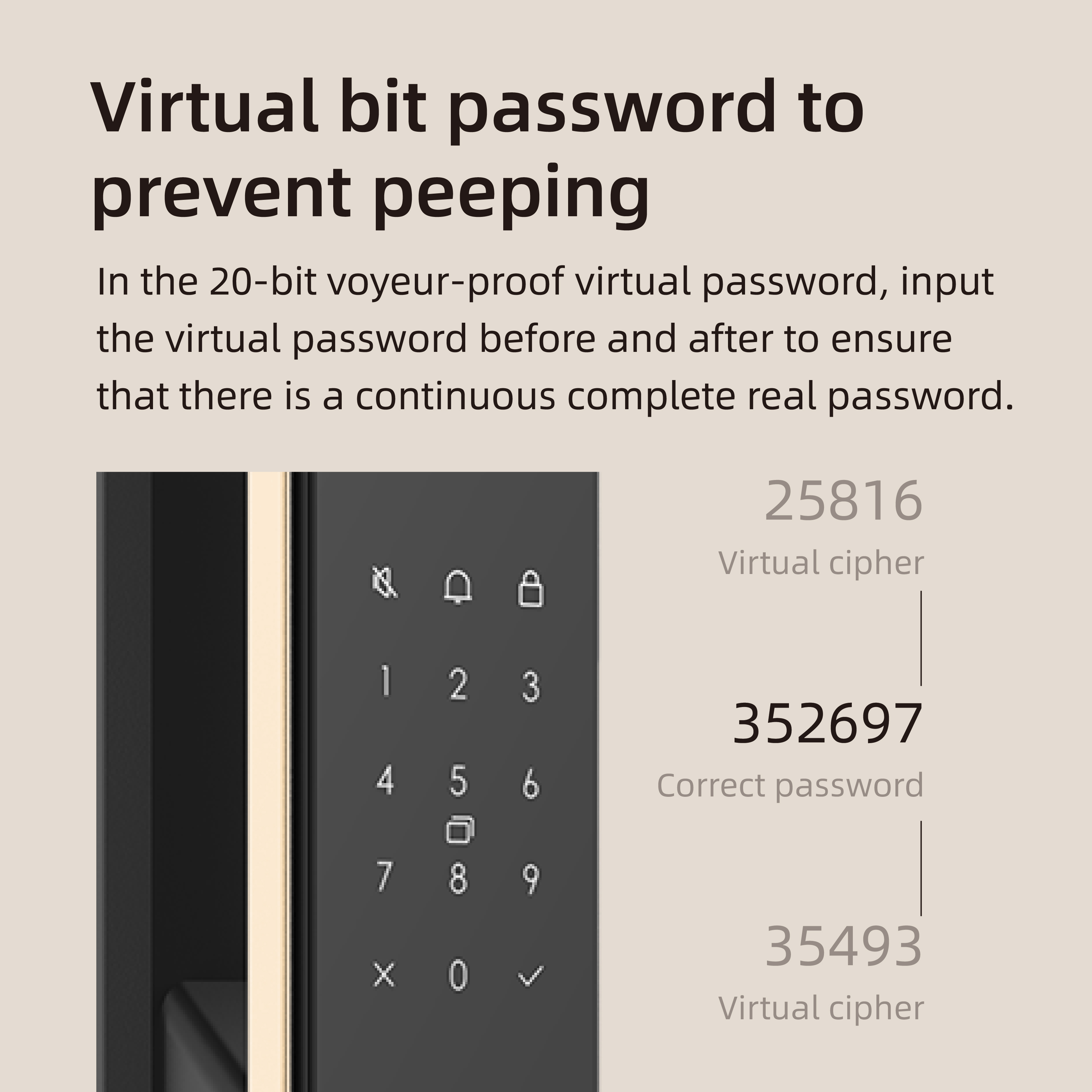 Smart lock virtual password function