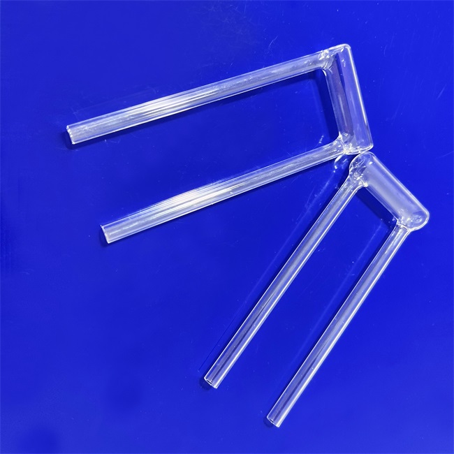 High temperature corrosion resistant u-shaped quartz tube Hochtemperaturkorrosionsbeständiges U-förmiges Quarzrohr