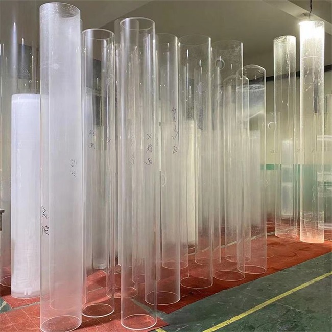 Tube en verre de quartz de grand diamètre à haute transmission lumineuse