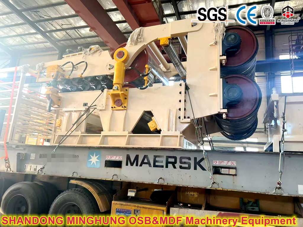 OSB multi-rollers continuous pre press delivery MINGHUNG OSB متعدد الأسطوانات التسليم المستمر قبل الضغط