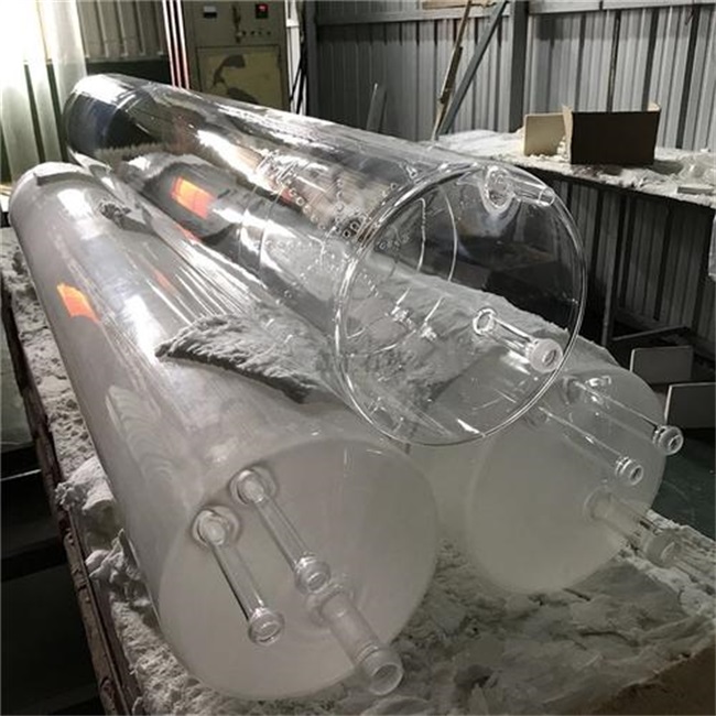 Chemical pipeline fused silica glass tube خط الأنابيب الكيميائية تنصهر أنبوب زجاج السيليكا