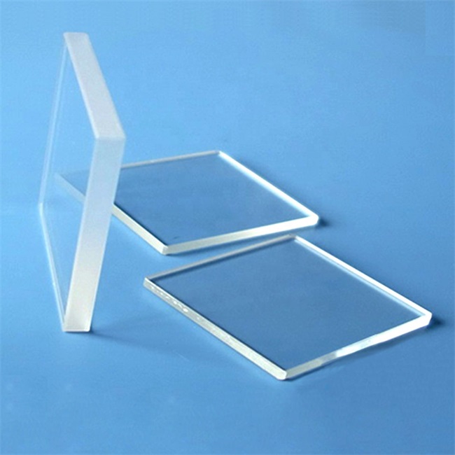 High transmittance flat mirror quartz glass sheet Lastra di vetro al quarzo a specchio piano ad alta trasmittanza