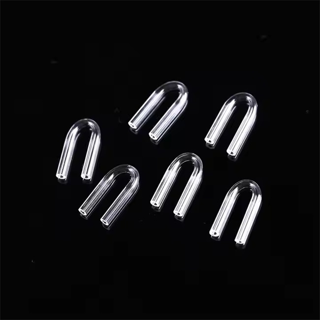 U-shaped fused silica glass tubes أنابيب زجاج السيليكا المنصهرة على شكل حرف U