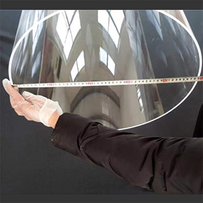 Tube en verre de quartz de grand diamètre résistant aux hautes températures