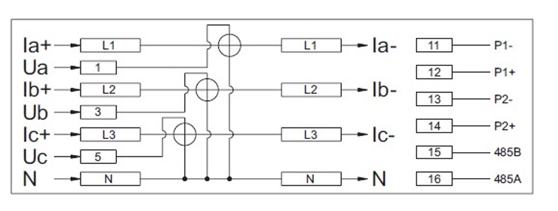 Current transformer connection type Aktuele transformator ferbining type