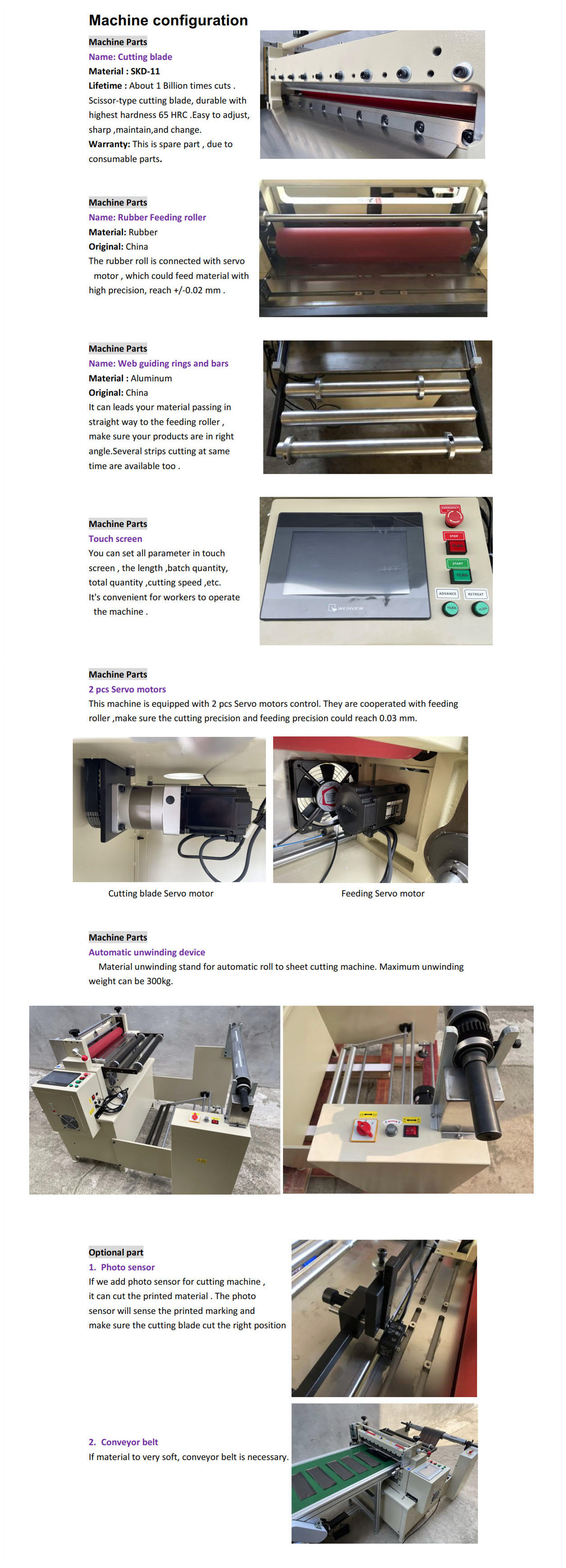 paper sheeter machine configuration maskinkonfiguration