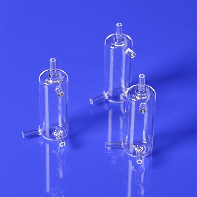 Laboratory transparent quartz overflow tube manufacturer Fabricant de tubes de trop-plein en quartz transparent de laboratoire