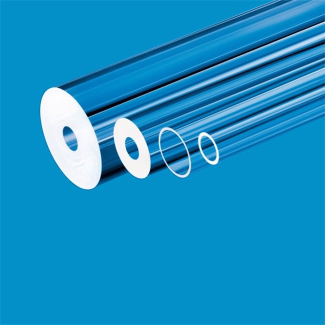 Transparent quartz tube with a wall thickness of 0.5-50mm Tube de quartz transparent avec une épaisseur de paroi de 0,5 à 50 mm