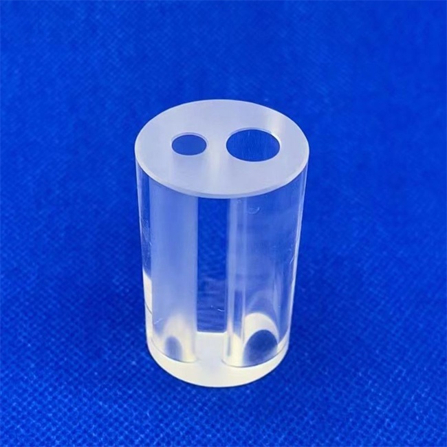 5-30mm diameter double hole transparent fused silica tube Transparentes Quarzglasrohr mit 5–30 mm Durchmesser und zwei Löchern