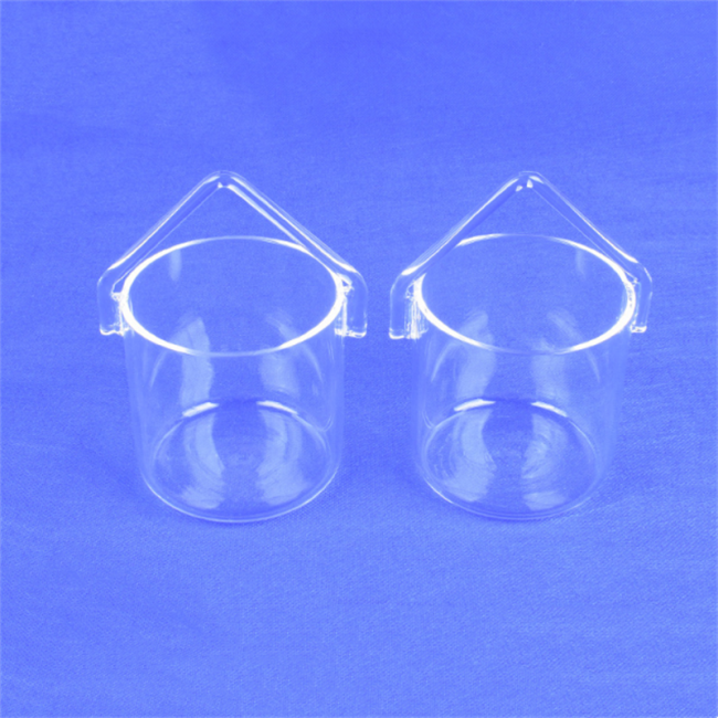 Laboratory quartz beaker measuring cup Misurino da laboratorio in quarzo
