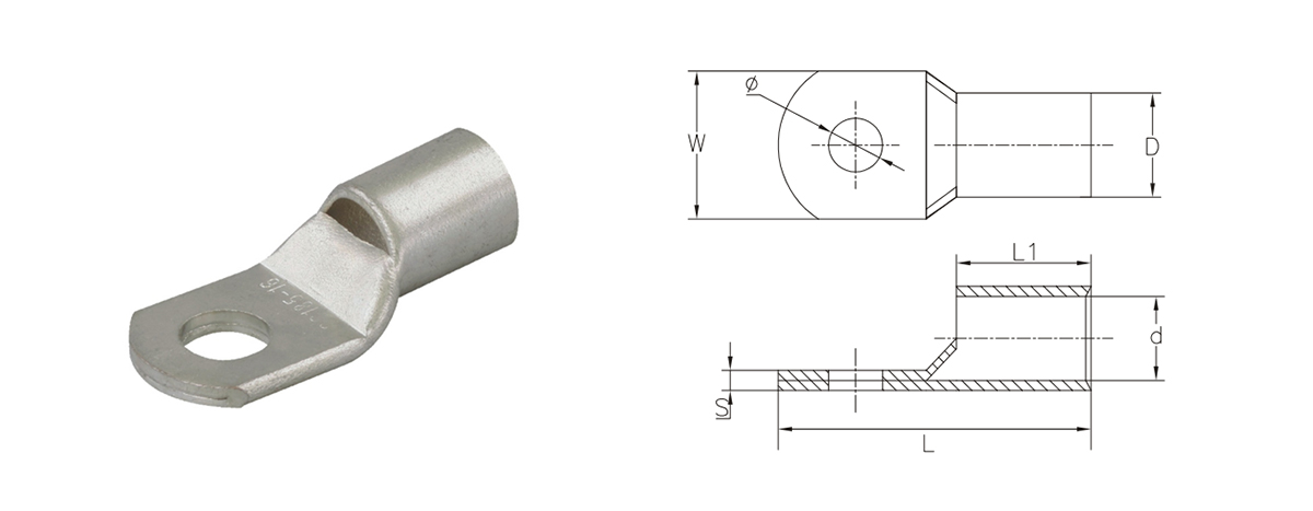 Copper Crimp Lug for Power Cosse à sertir en cuivre pour l'alimentation