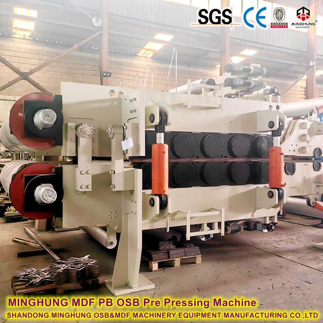 MDF PB OSB Pre Pressing Machine MINGHUNG MDF PB OSB машина за предварително пресоване