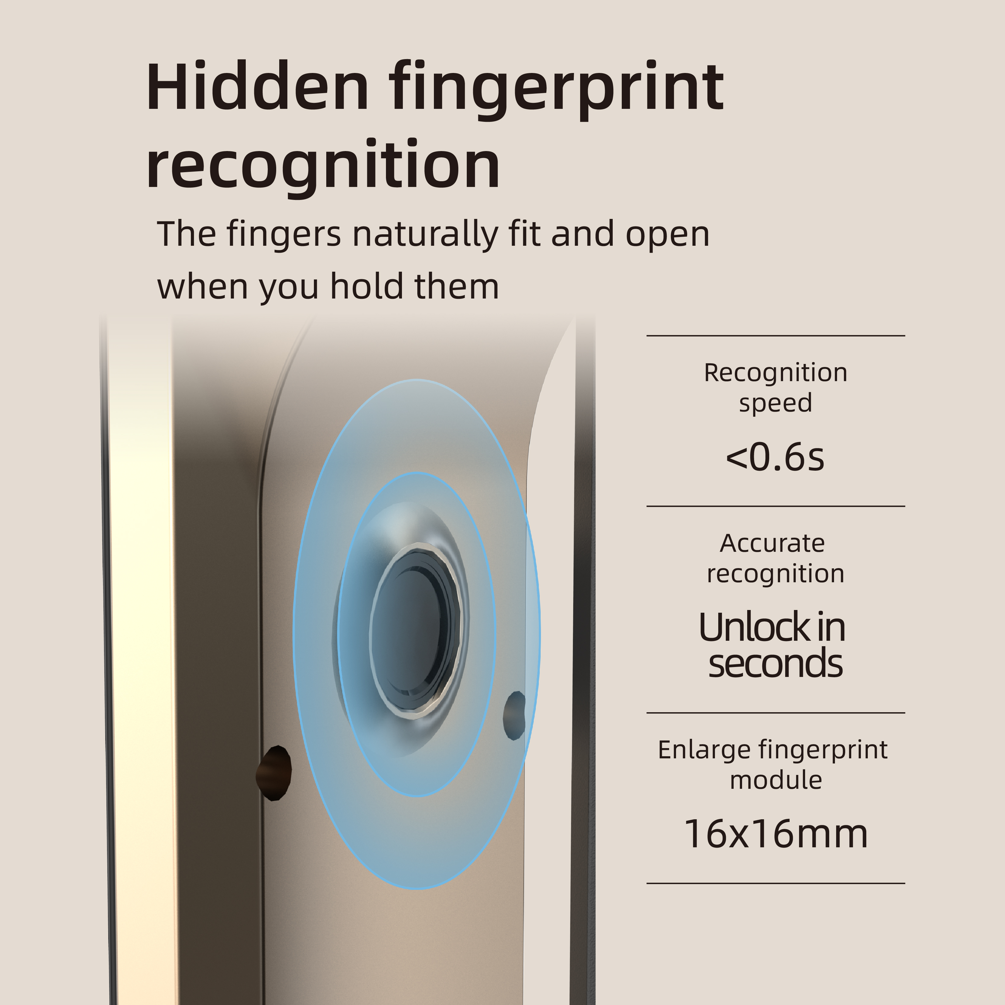 the place of the fingerprint for smart lock