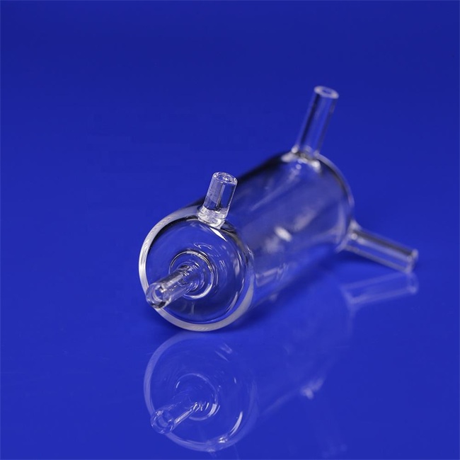 Laboratory transparent quartz overflow tube supplier Fournisseur de tube de trop-plein de quartz transparent de laboratoire