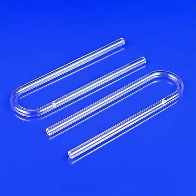 Chemical U-shaped bent quartz tube seller Vendeur de tubes de quartz courbés en forme de U chimique