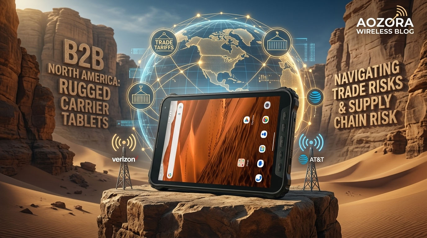 K8 Active as a certified Verizon tablet on a logistics site K8 Active als zertifiziertes Verizon-Tablet auf einem Logistikstandort
