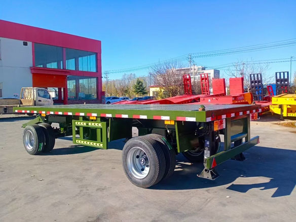 Flatbed Draw Bar Trailer مقطورة مسطحة بشريط السحب
