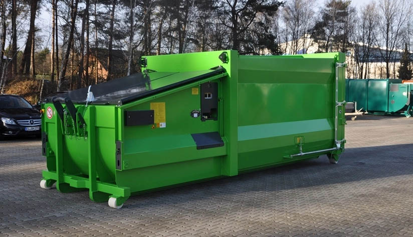 Mobile Outdoor Trash Compactor ضاغطة القمامة المتنقلة في الهواء الطلق