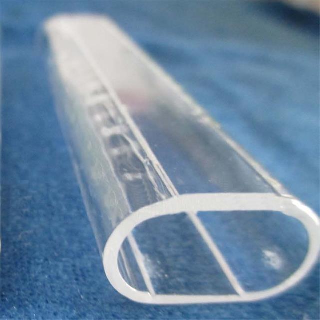 oval quartz glass tube ovales Quarzglasrohr
