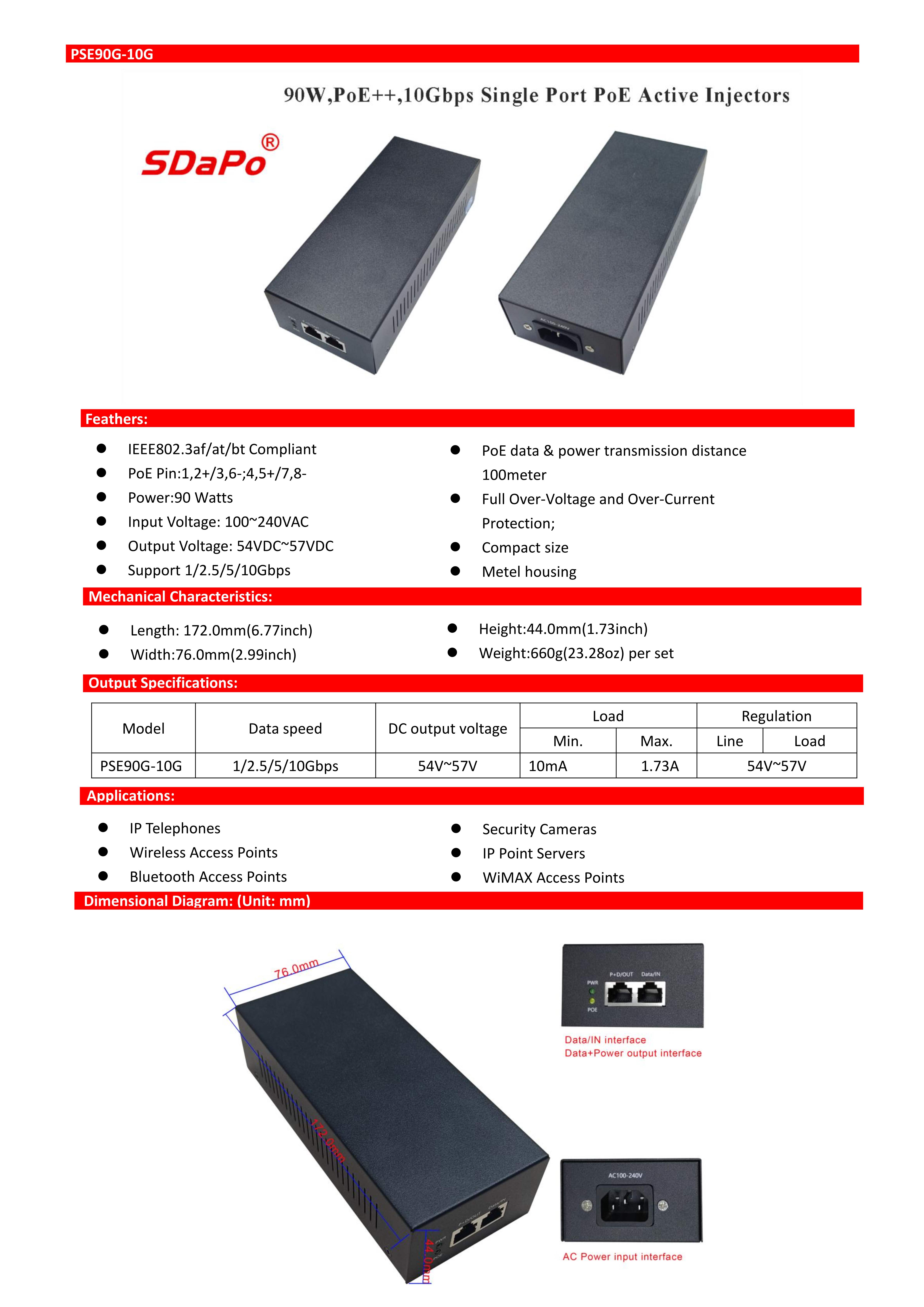 PSE90G-10G datasheet_1 PSE90G-10G Datenblatt_1