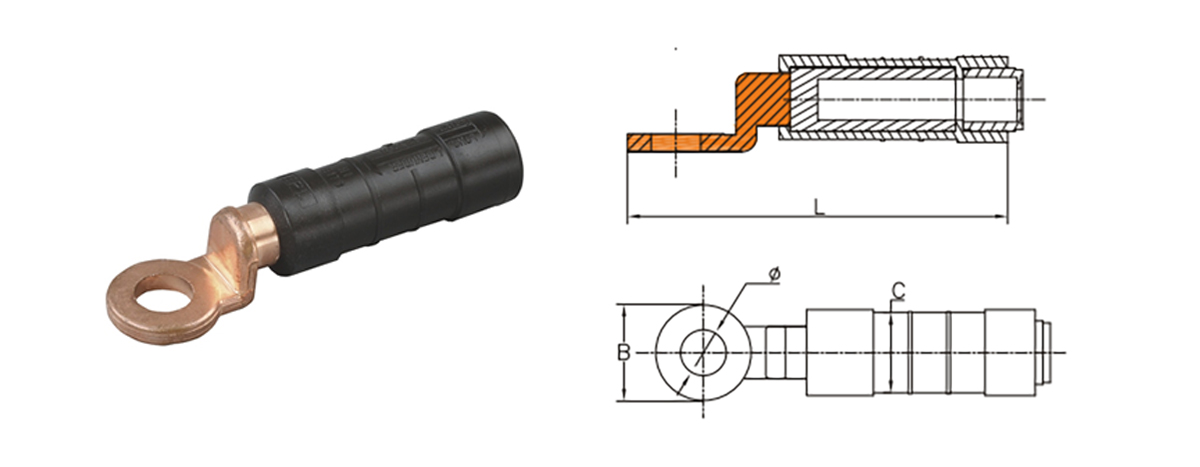 DTL-4 Pre-insulated Bimetal Lug Terminal bimetálico preaislado DTL-4