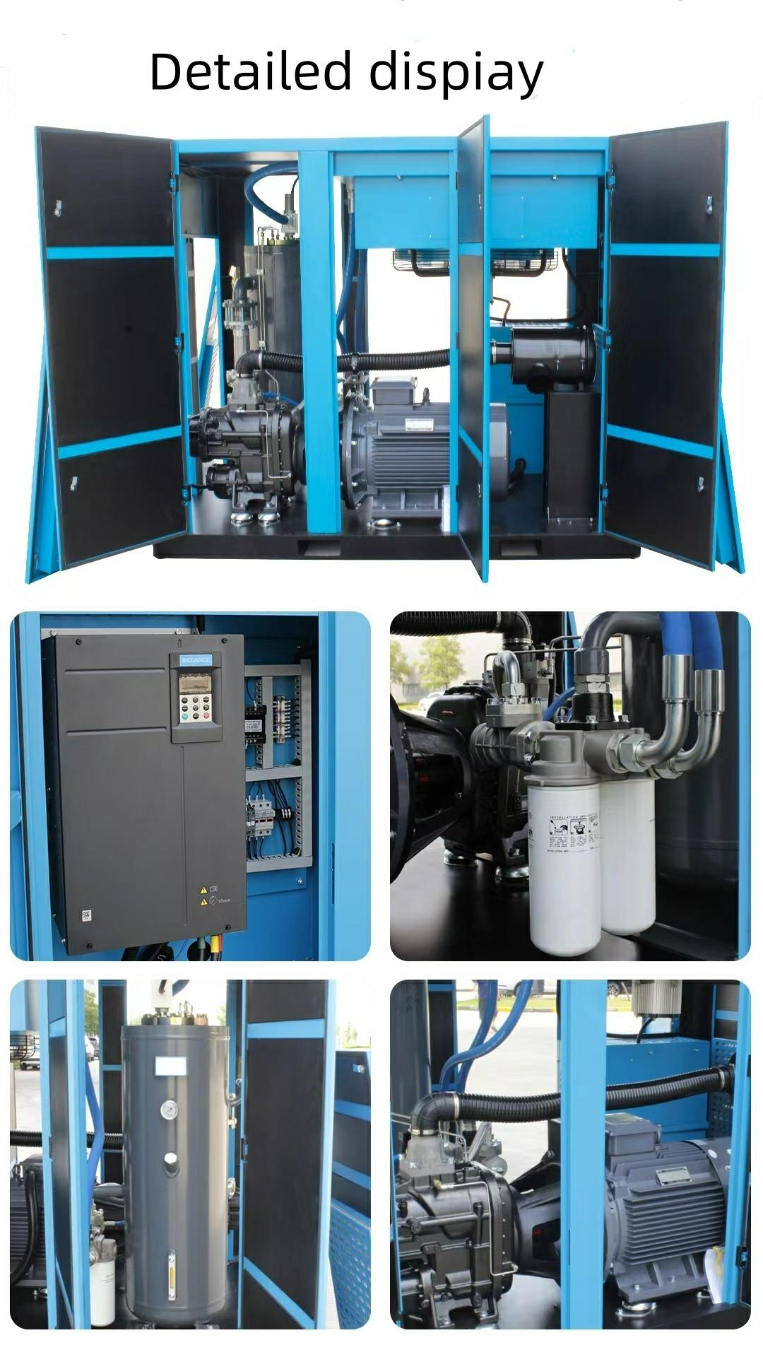 Low Pressure PM Rotary Screw Air Compressor เครื่องอัดอากาศแบบสกรูโรตารี PM แรงดันต่ำ