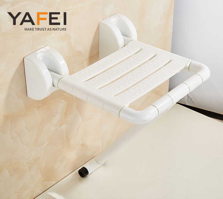 Қабырғаға орнатылған сырғанамайтын қарттарға арналған жиналмалы душ табуреткасы ванна бөлмесі