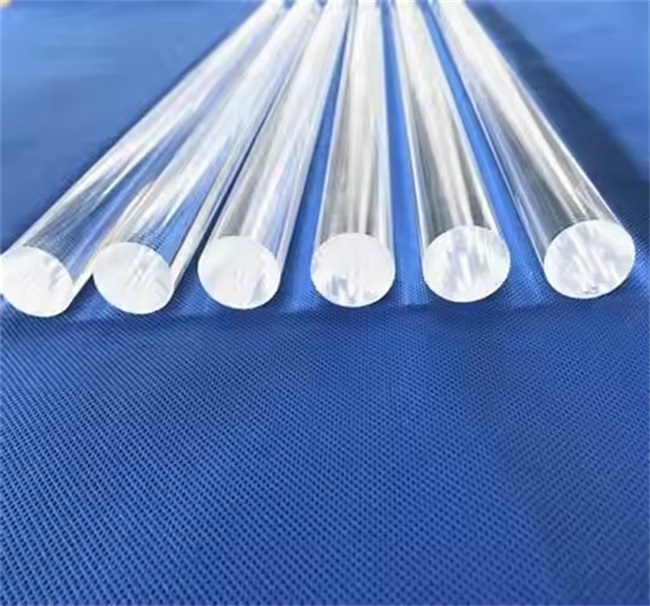 5-200mm transparent optical fused silica glass rod manufacturer Fabricant de tiges de verre de silice fondue optique transparente de 5 à 200 mm