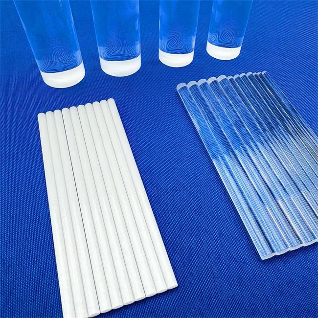 OEM polished and frosted quartz rod قضيب كوارتز مصقول ومتجمد من OEM