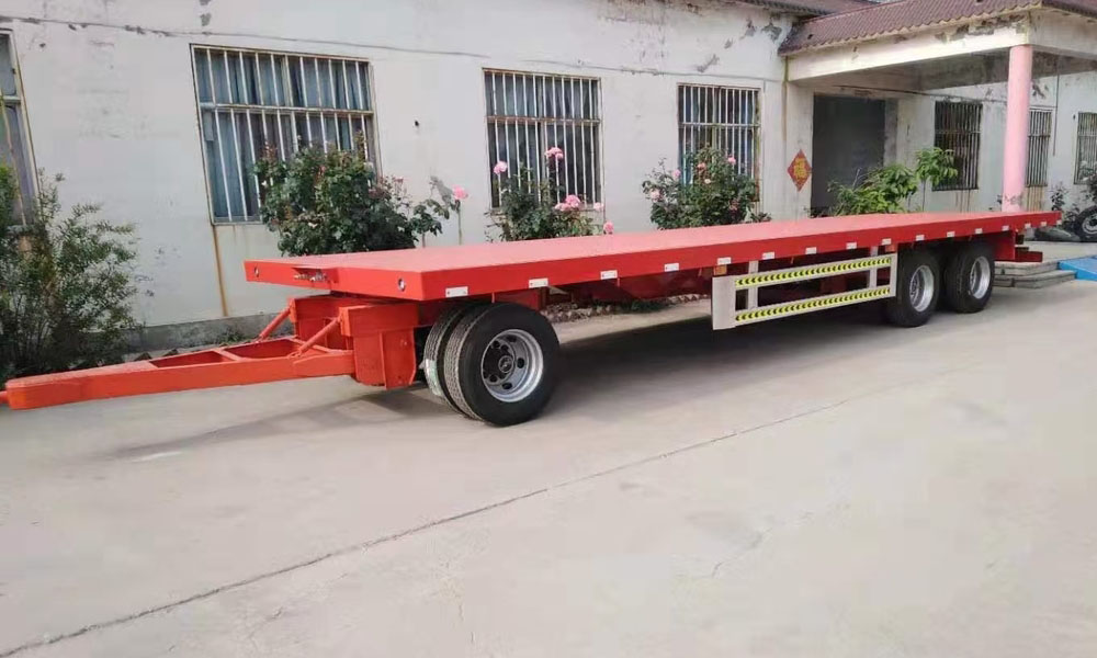Flatbed Draw Bar Trailer مقطورة مسطحة بشريط السحب