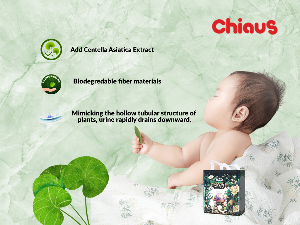 chiaus bamboo baby diapers pañales de bambú chiaus con alta absorbencia