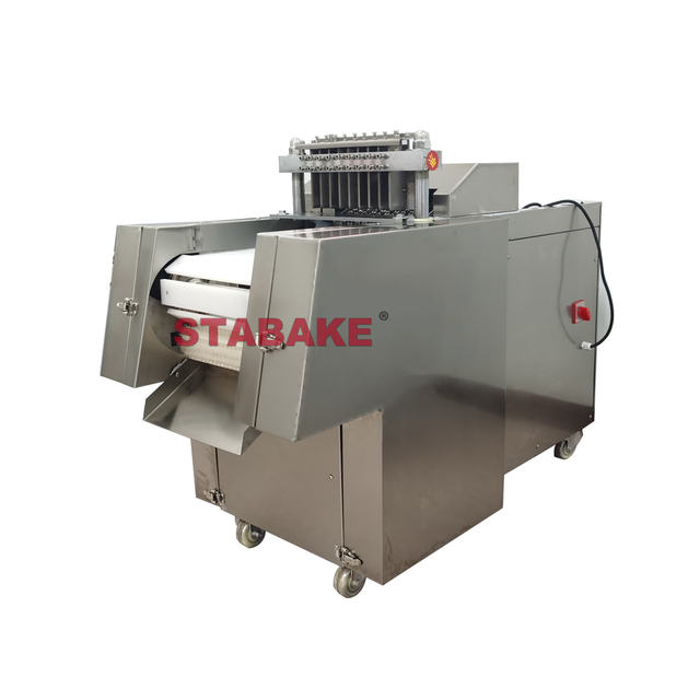 Автоматическая машина для нарезки кубиками мяса, машина для резки куриных кубиков