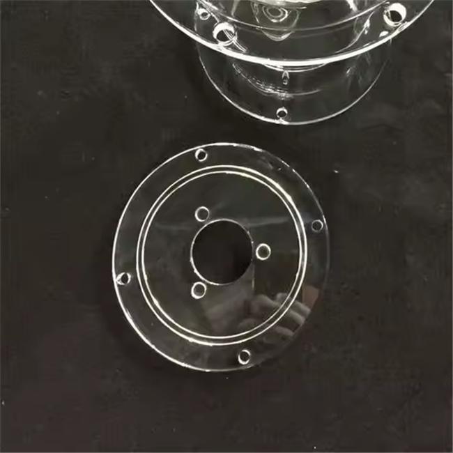Low thermal expansion coefficient high-purity quartz flange Factory Fábrica de bridas de cuarzo de alta pureza con bajo coeficiente de expansión térmica