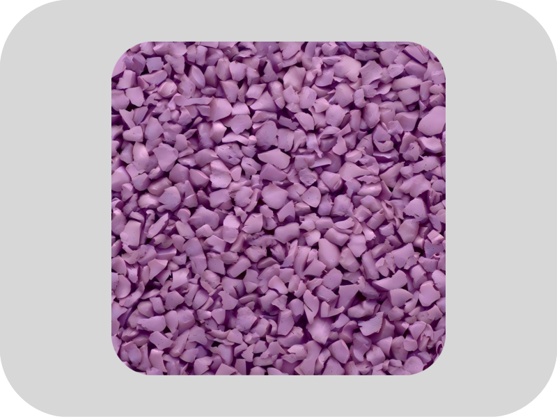 Antioxidant purple EPDM rubber granules Antioxidatives lila EPDM-Gummigranulat
