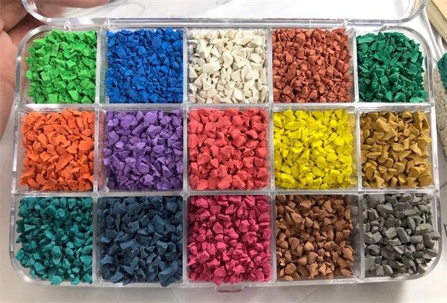 EPDM colored rubber granules Granulés de caoutchouc colorés EPDM