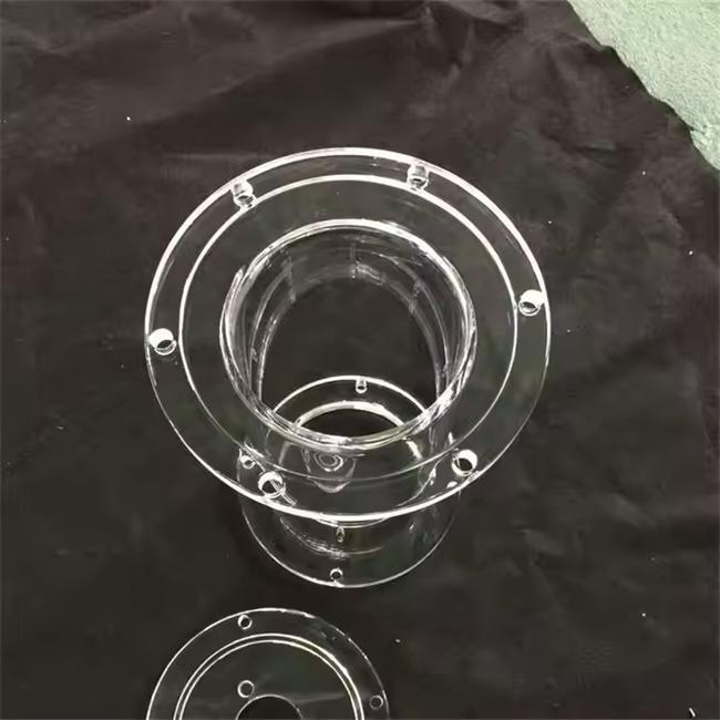 Low thermal expansion coefficient high-purity quartz flange Manufacturer Brida de cuarzo de alta pureza con bajo coeficiente de expansión térmica Fabricante