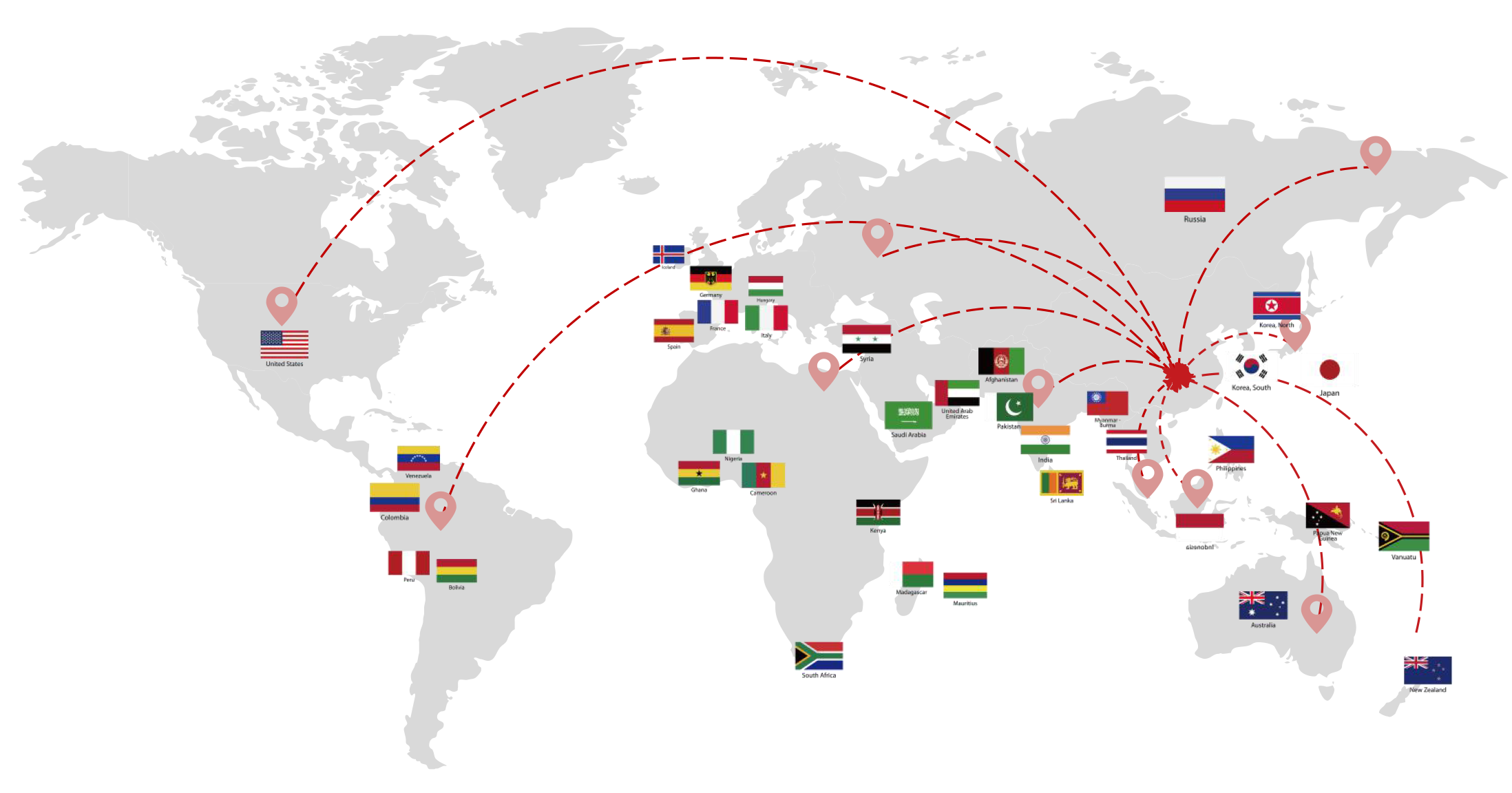 30+ overseas partners 30+ okeokun awọn alabašepọ